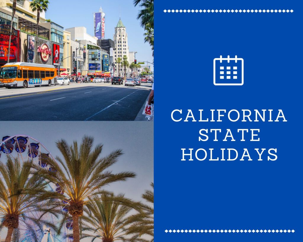 California (CA) State Holidays 2023